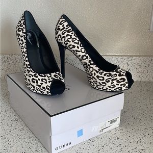 GUESS leopard print heels